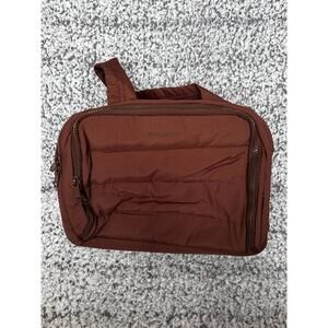 BAGSMART Travel Toiletry Organizer Bag Brown Hanging Cosmetic NWT